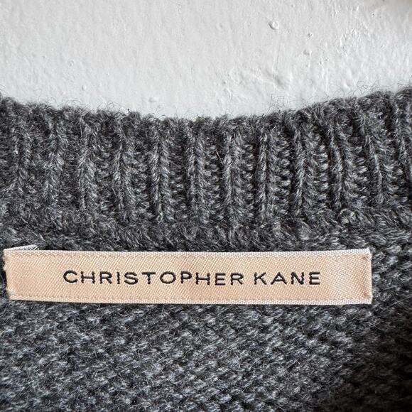 100% Cashmere CHRISTOPHER KANE Metallic Chevron Knit Tank Top - Picture 3 of 9